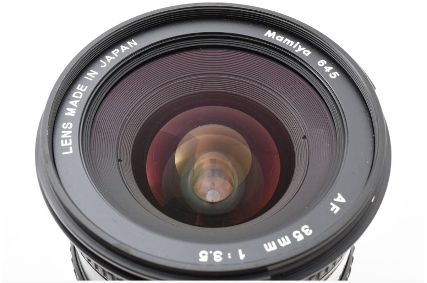 Mamiya 645 AF 35mm f/3.5 Wide Angle Lens w/ Hood & Cap Mint